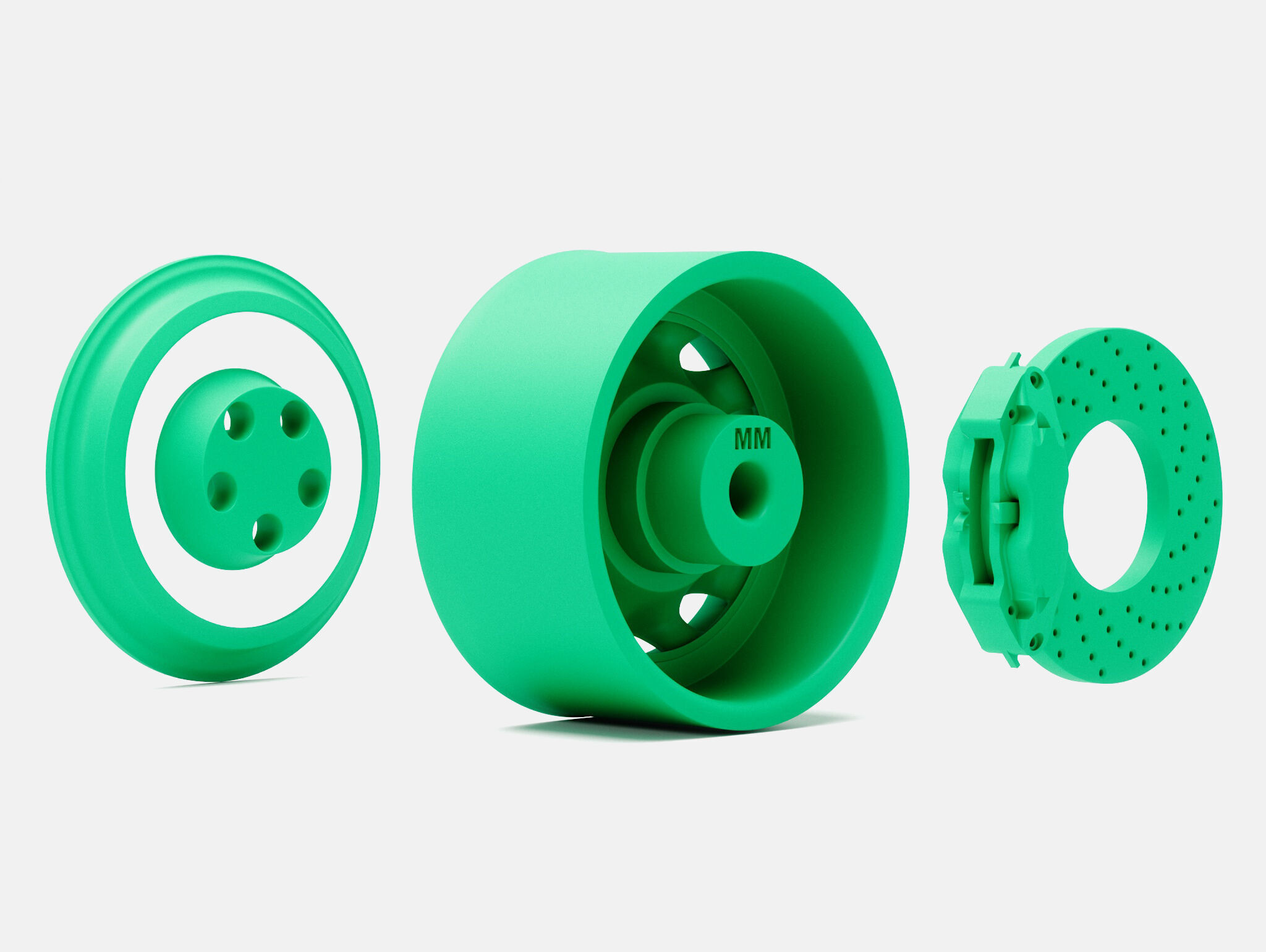 15x8 Mopar Rallye Wheel and Brake 3D print model_8