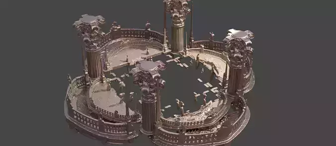 Medusa Pillar exterior halls