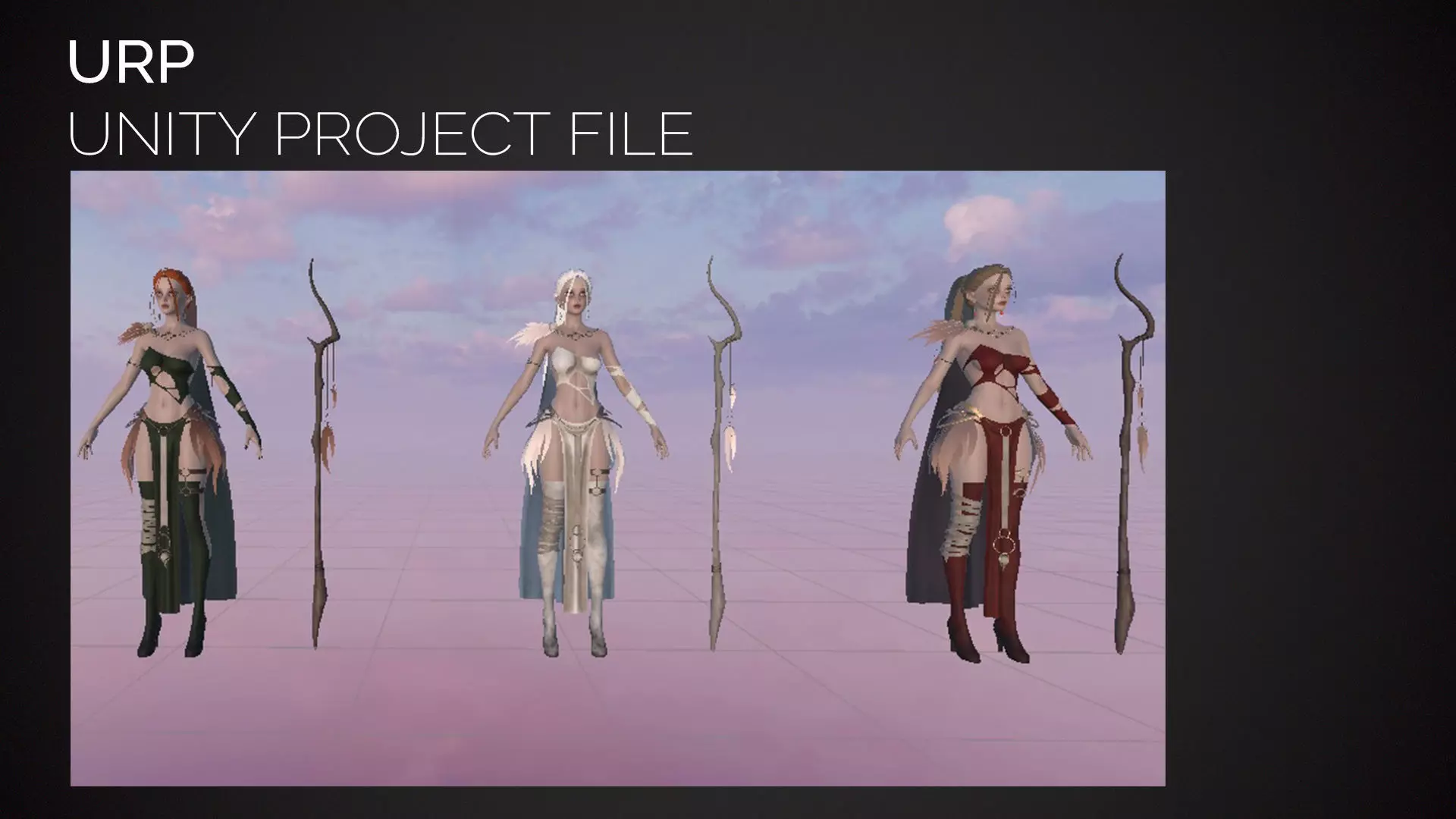 Necromancer Girl Sora - Game Ready Low-poly 3D model_20