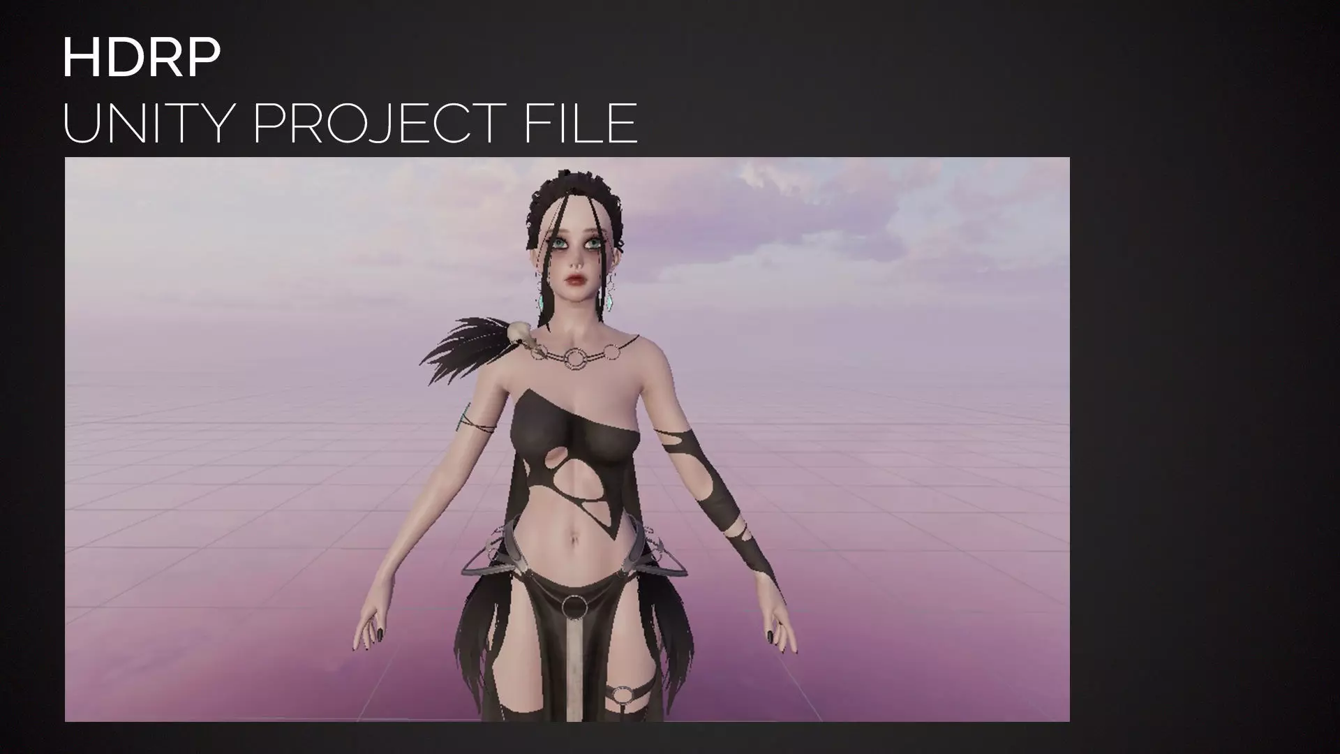 Necromancer Girl Sora - Game Ready Low-poly 3D model_21