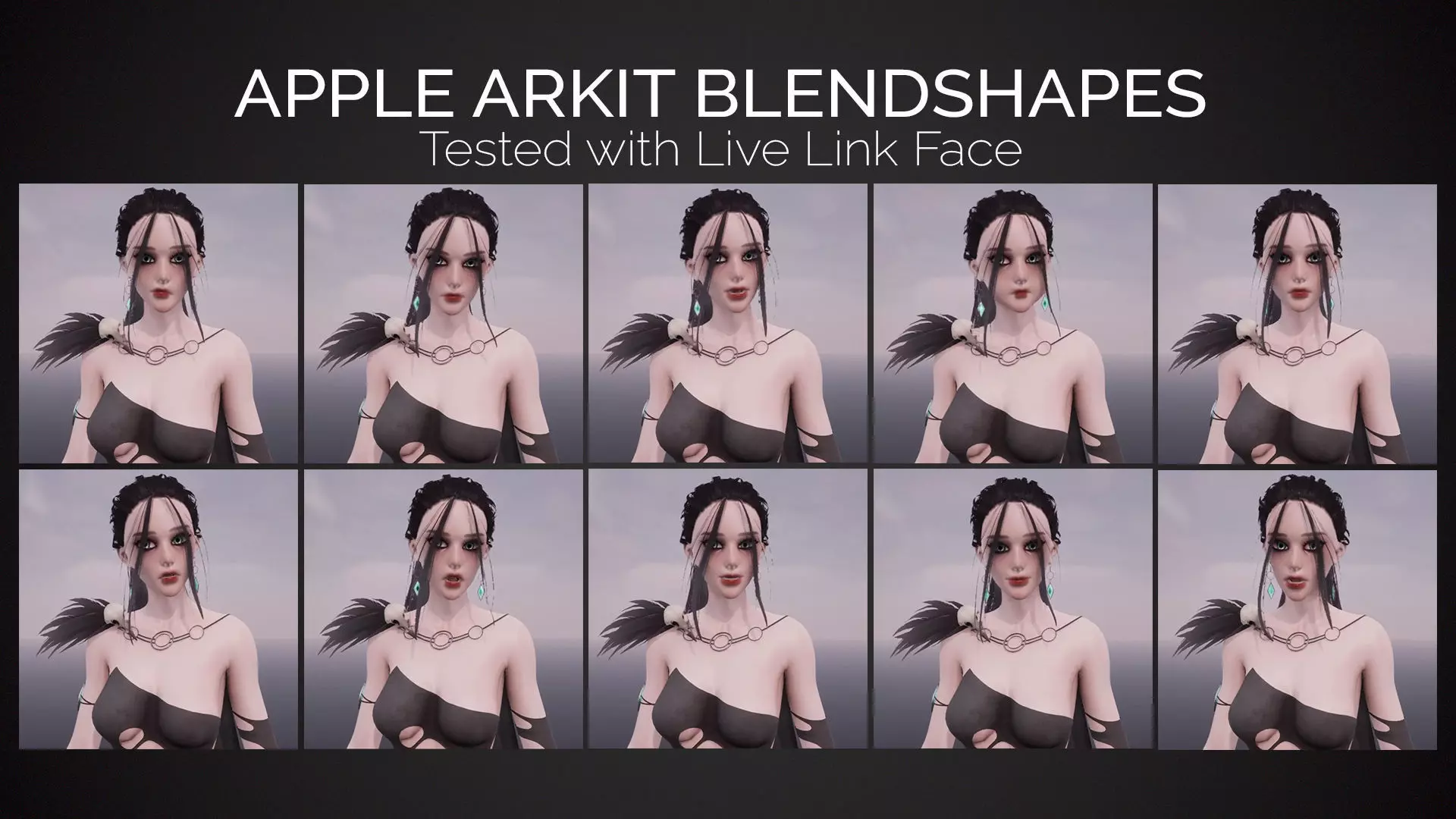 Necromancer Girl Sora - Game Ready Low-poly 3D model_5