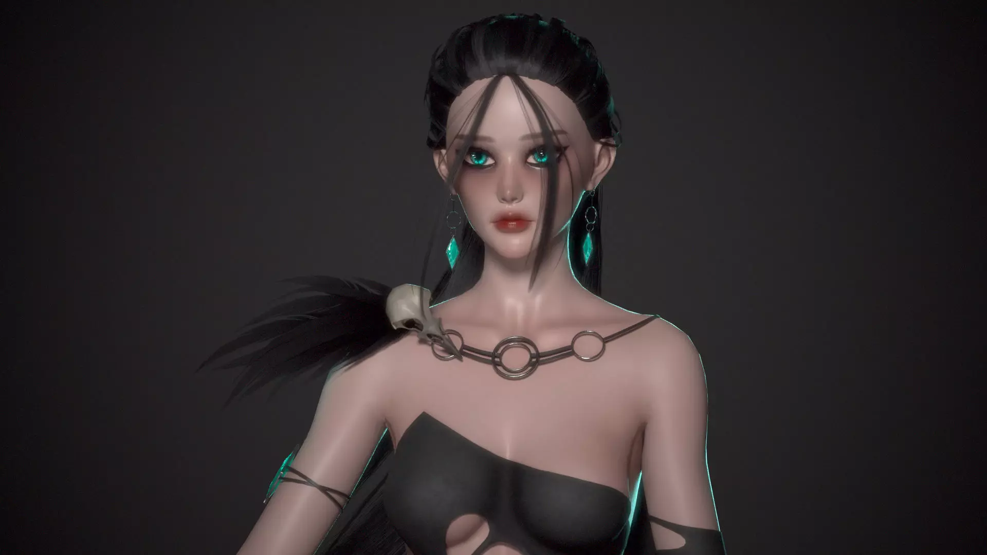 Necromancer Girl Sora - Game Ready Low-poly 3D model_2