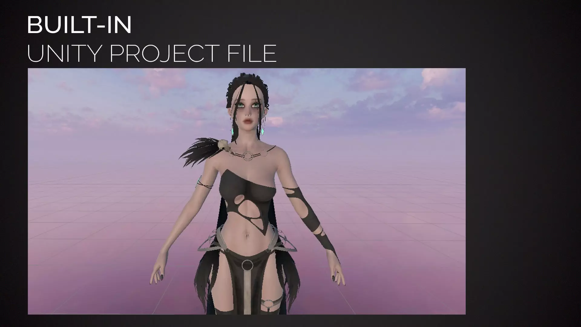 Necromancer Girl Sora - Game Ready Low-poly 3D model_17