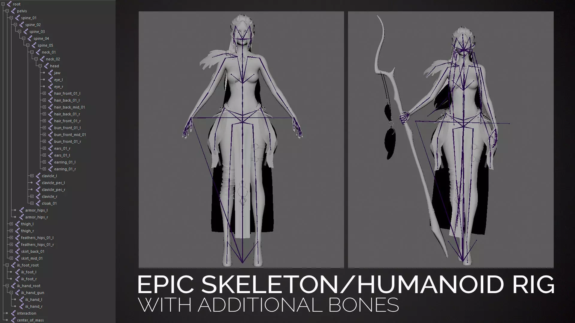 Necromancer Girl Sora - Game Ready Low-poly 3D model_14