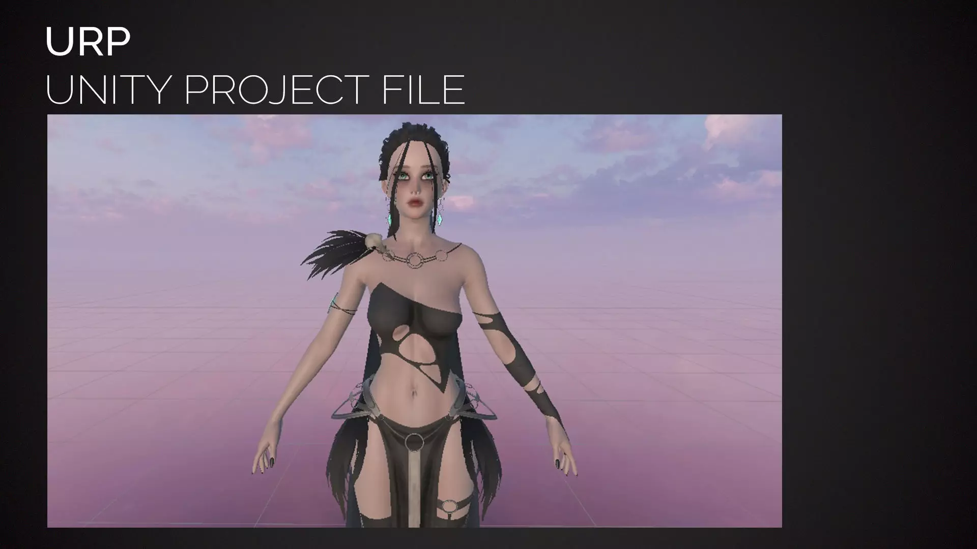 Necromancer Girl Sora - Game Ready Low-poly 3D model_19