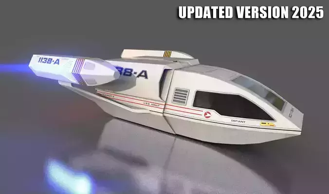Type6  ShuttleVariant Low-poly 3D model