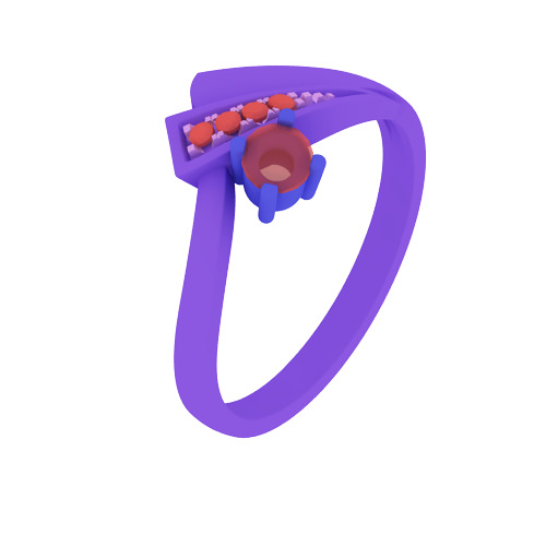 earring ring set 3D print model_2