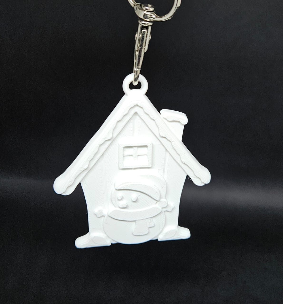 House with Snowman 3D print model_12