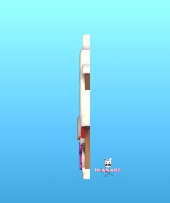 House with Snowman 3D print model_3