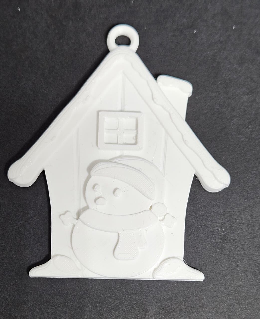 House with Snowman 3D print model_5