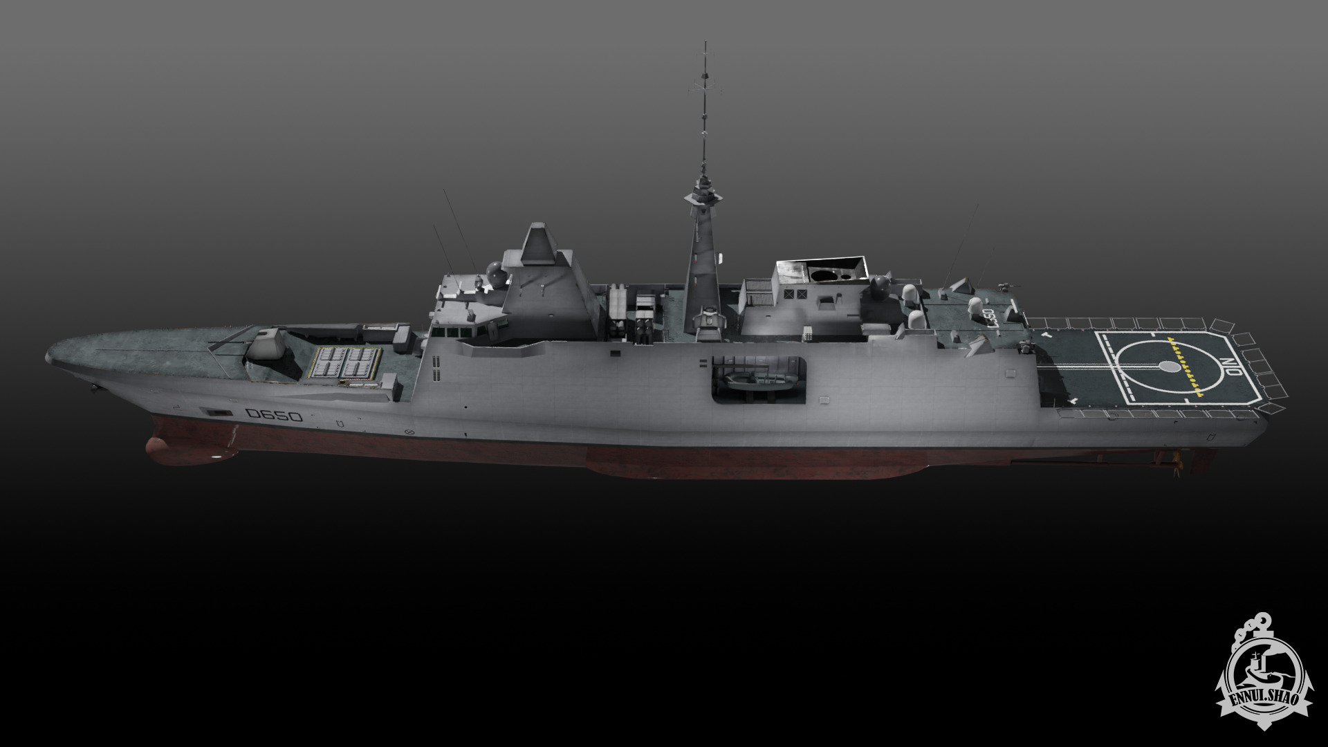 FS Aquitaine Game Ready Low-poly 3D model_10