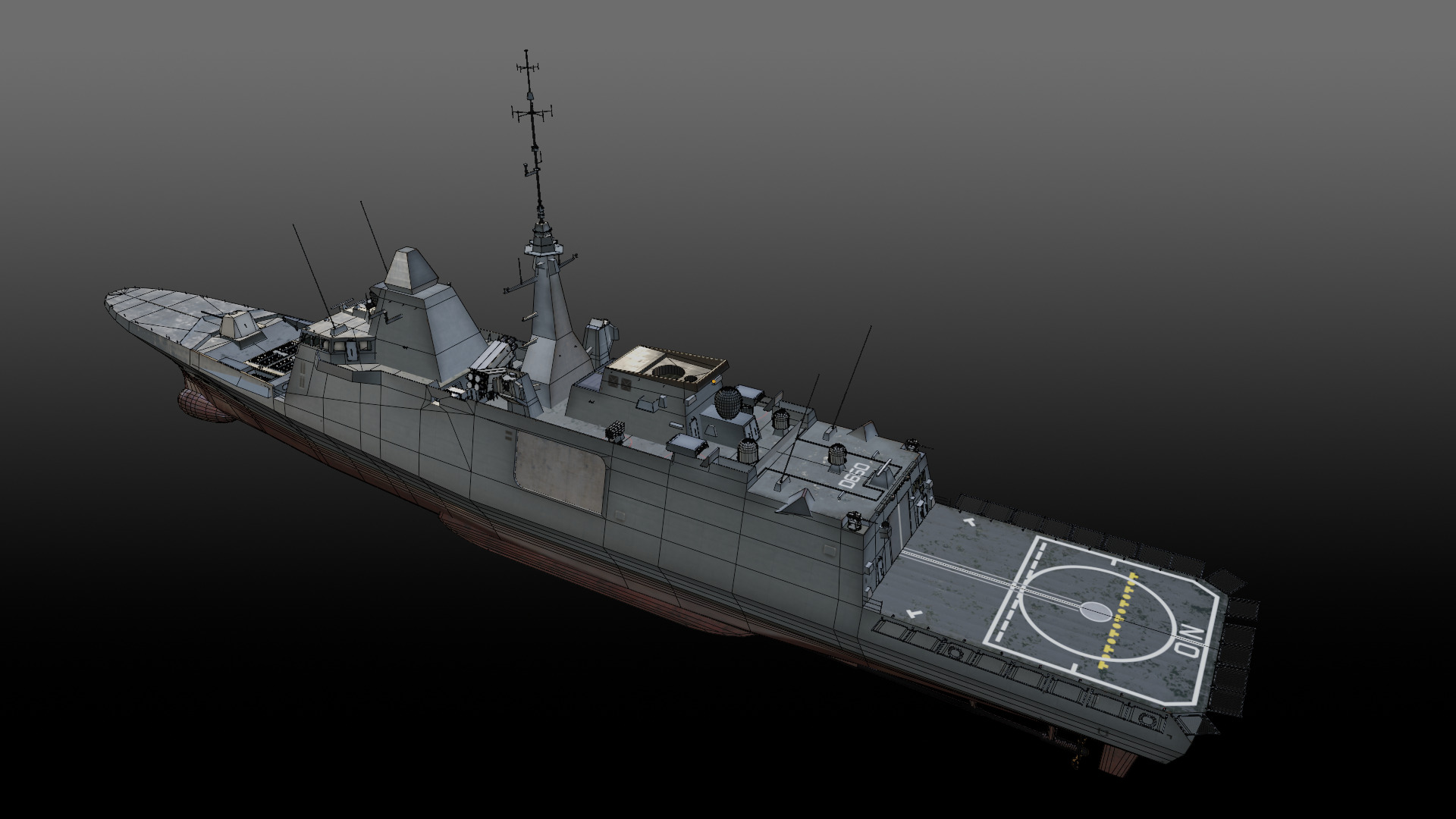 FS Aquitaine Game Ready Low-poly 3D model_18