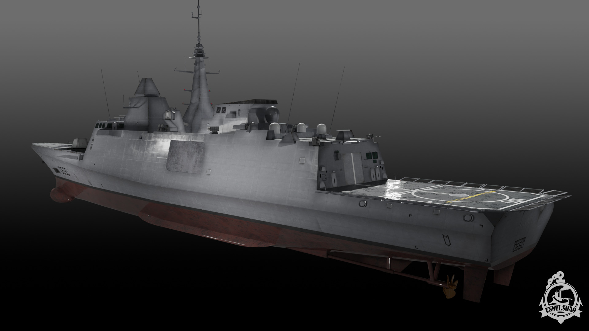FS Aquitaine Game Ready Low-poly 3D model_4