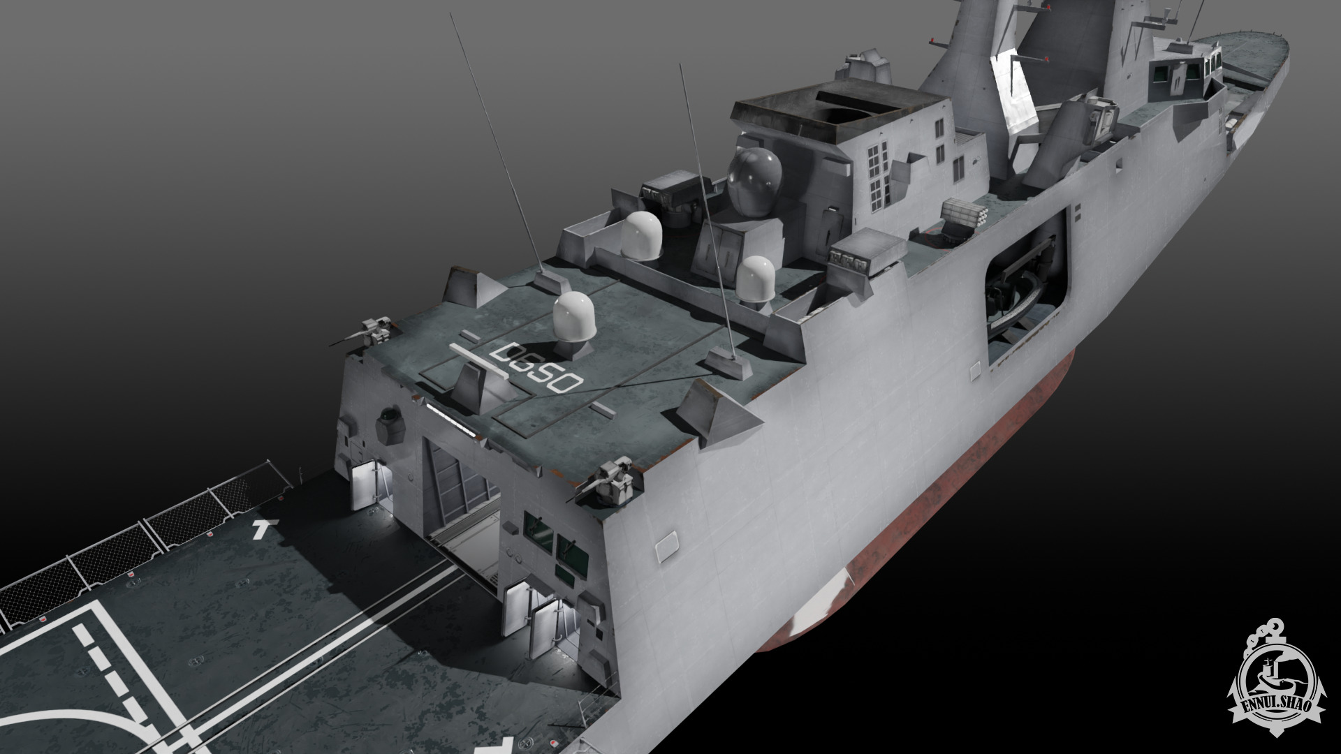 FS Aquitaine Game Ready Low-poly 3D model_8