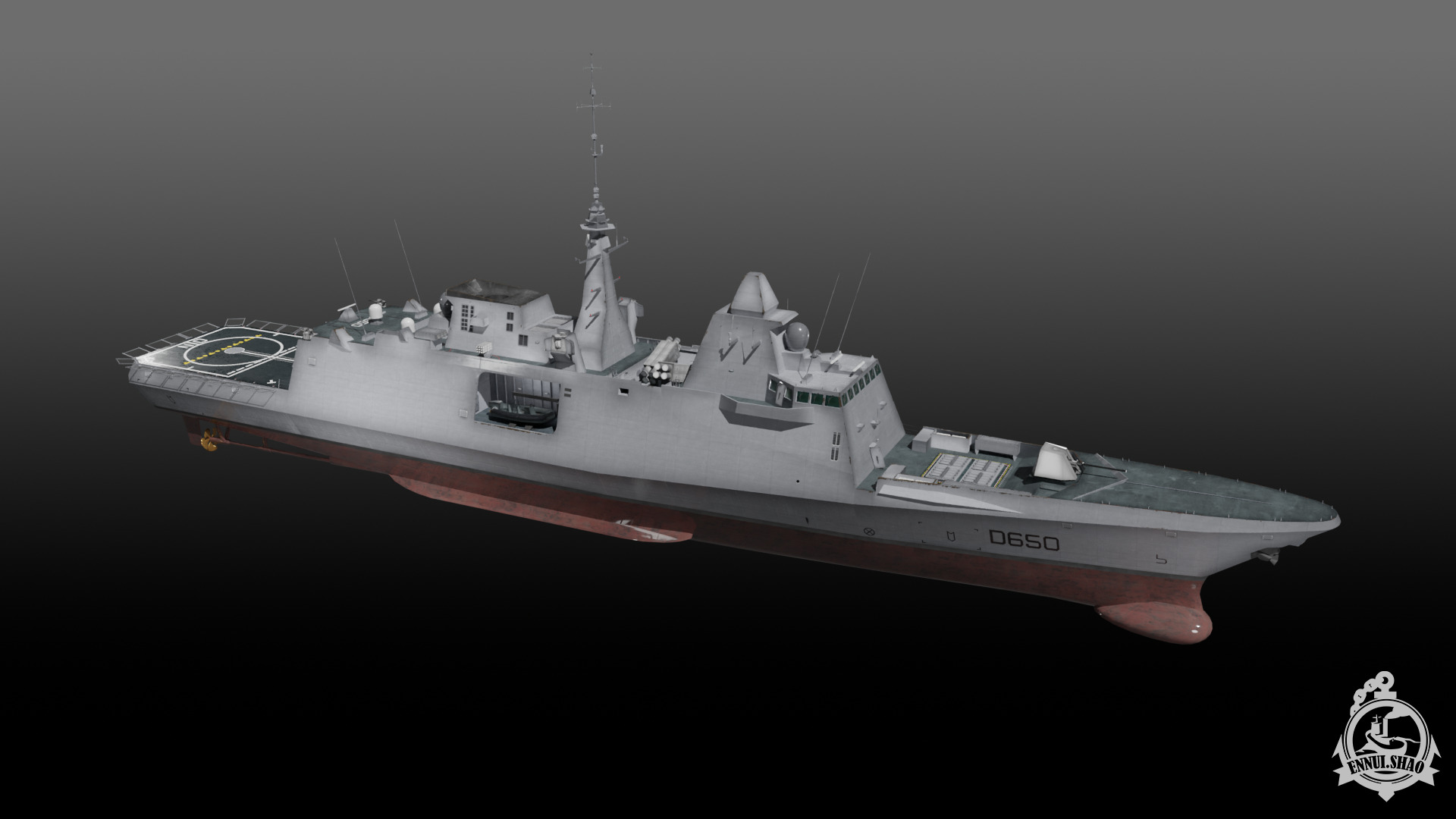 FS Aquitaine Game Ready Low-poly 3D model_13