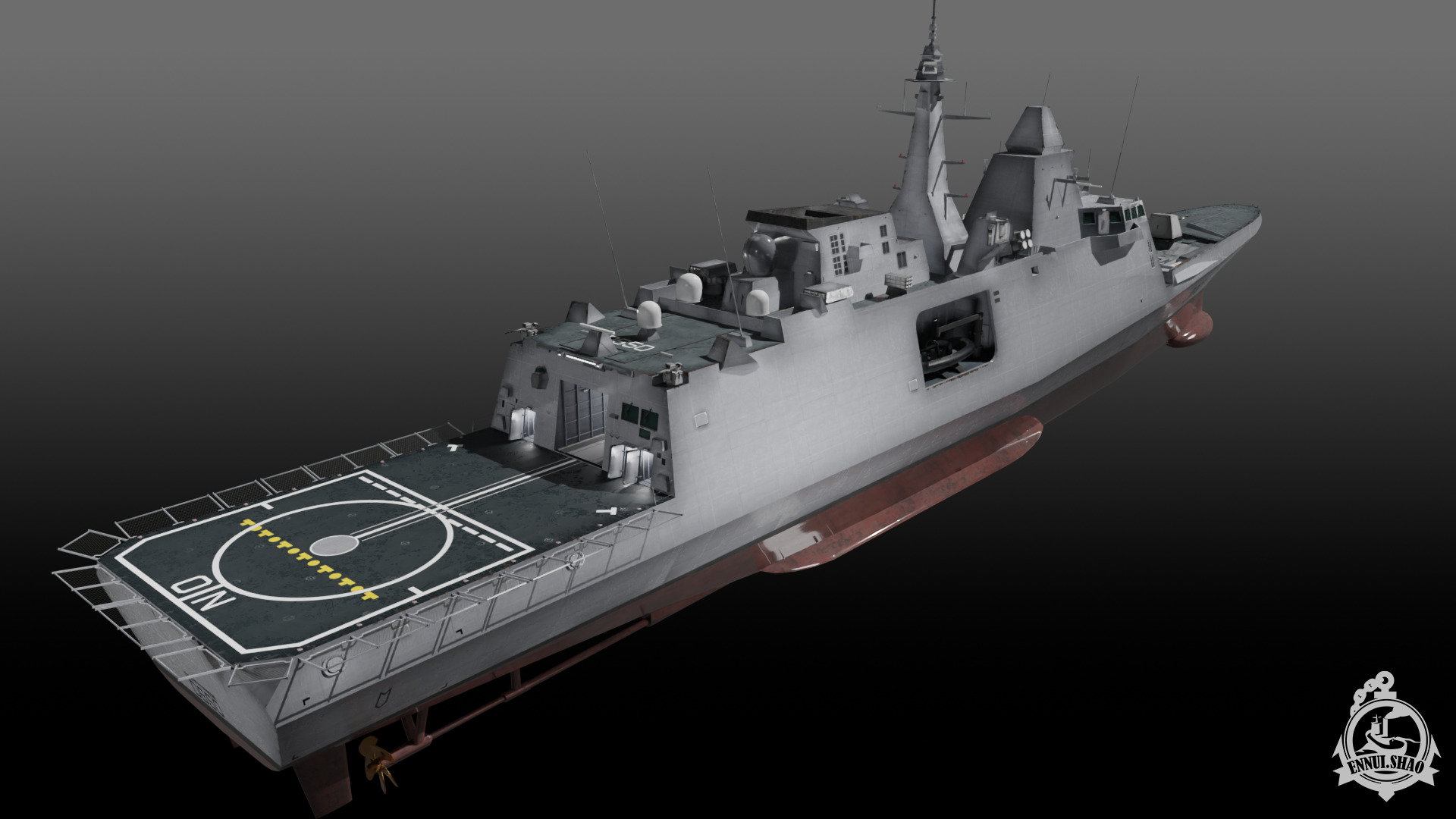 FS Aquitaine Game Ready Low-poly 3D model_3