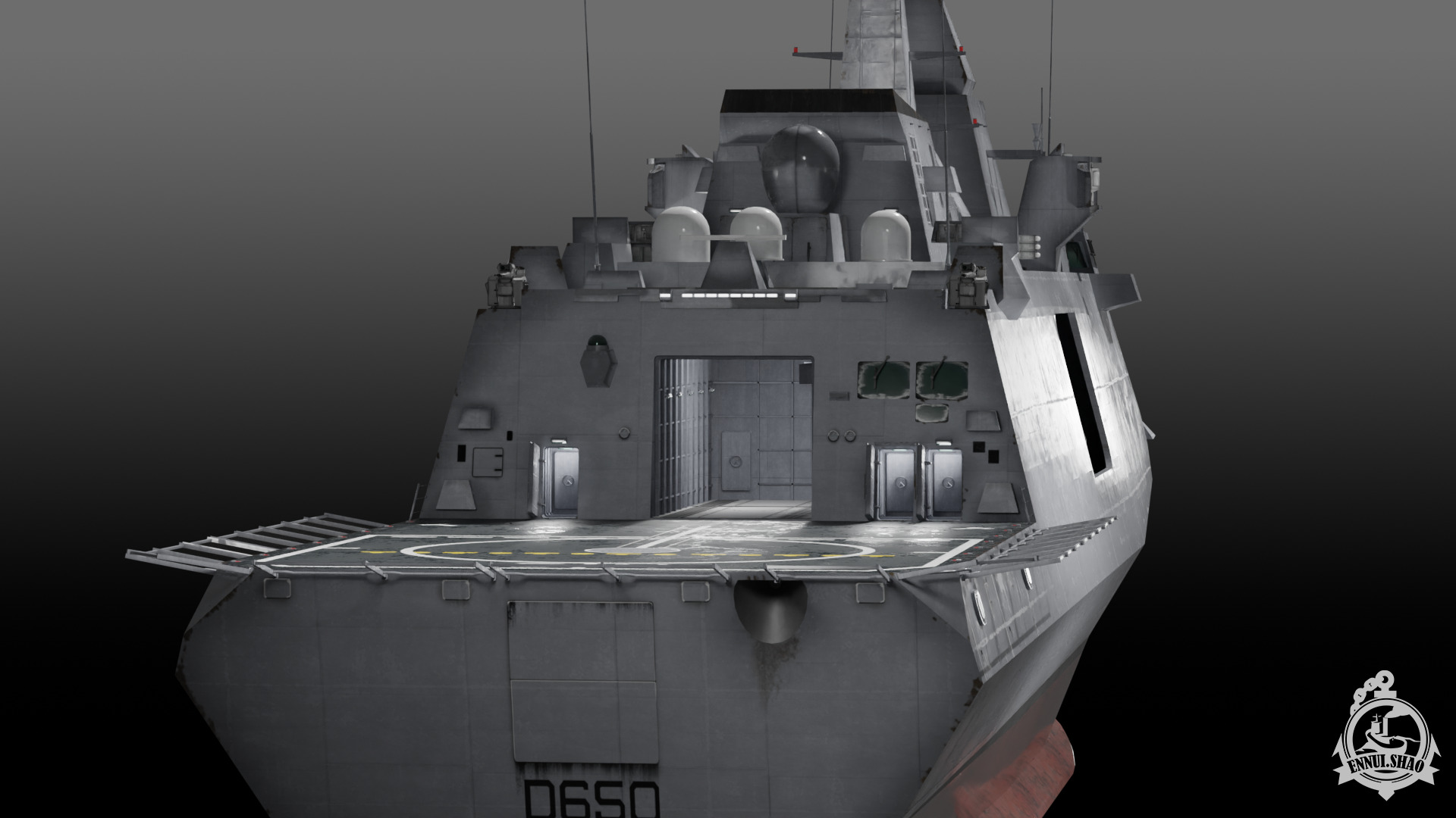 FS Aquitaine Game Ready Low-poly 3D model_9