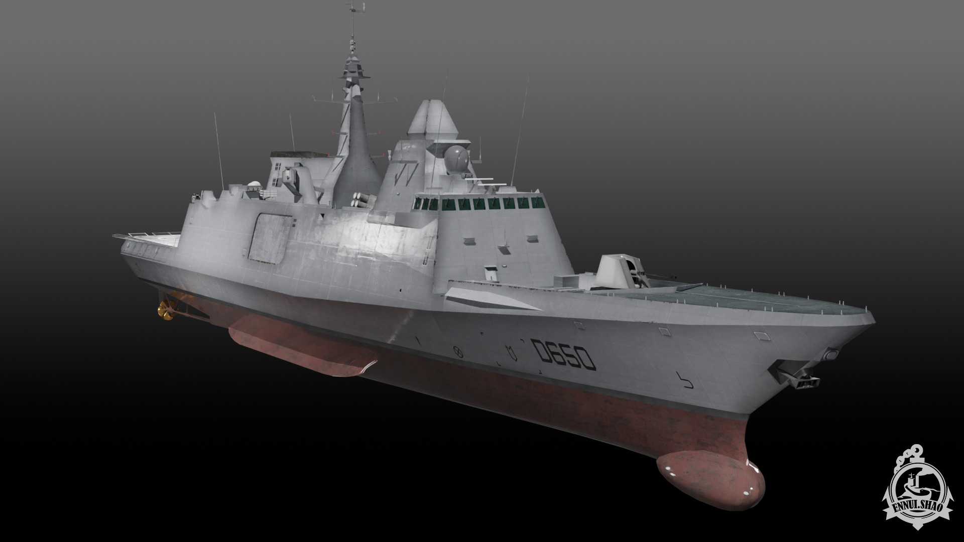 FS Aquitaine Game Ready Low-poly 3D model_2