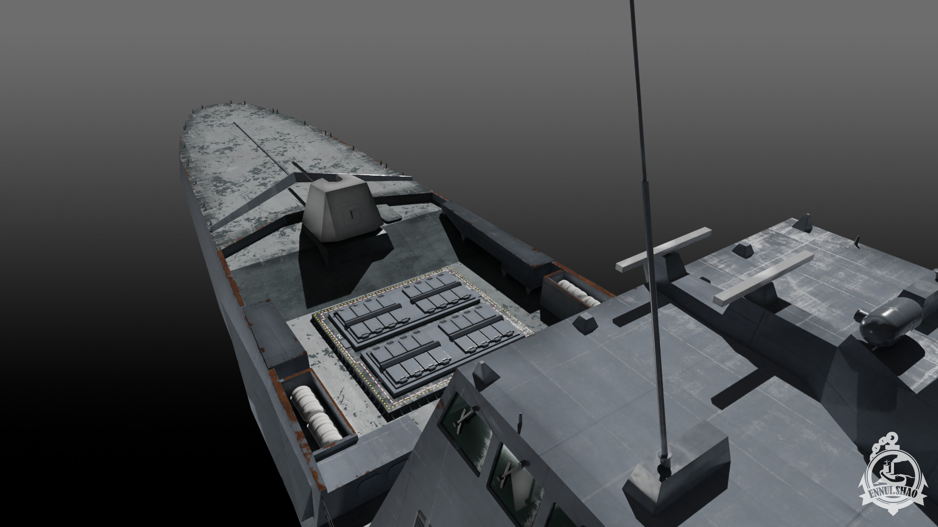 FS Aquitaine Game Ready Low-poly 3D model_11