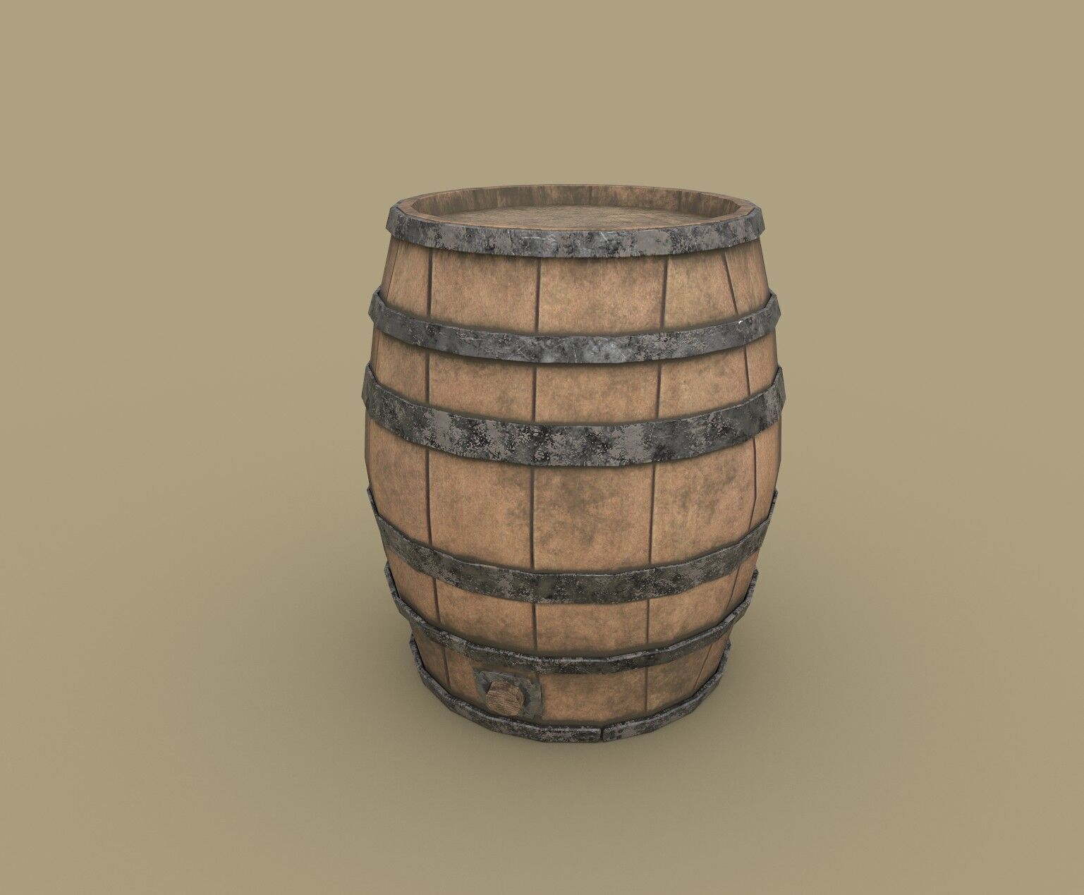 Wooden Containers Low-poly 3D model_10