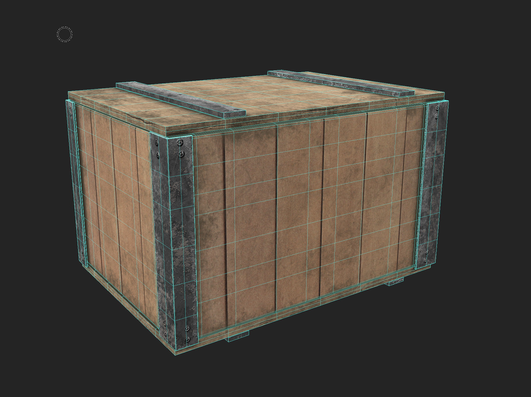Wooden Containers Low-poly 3D model_15
