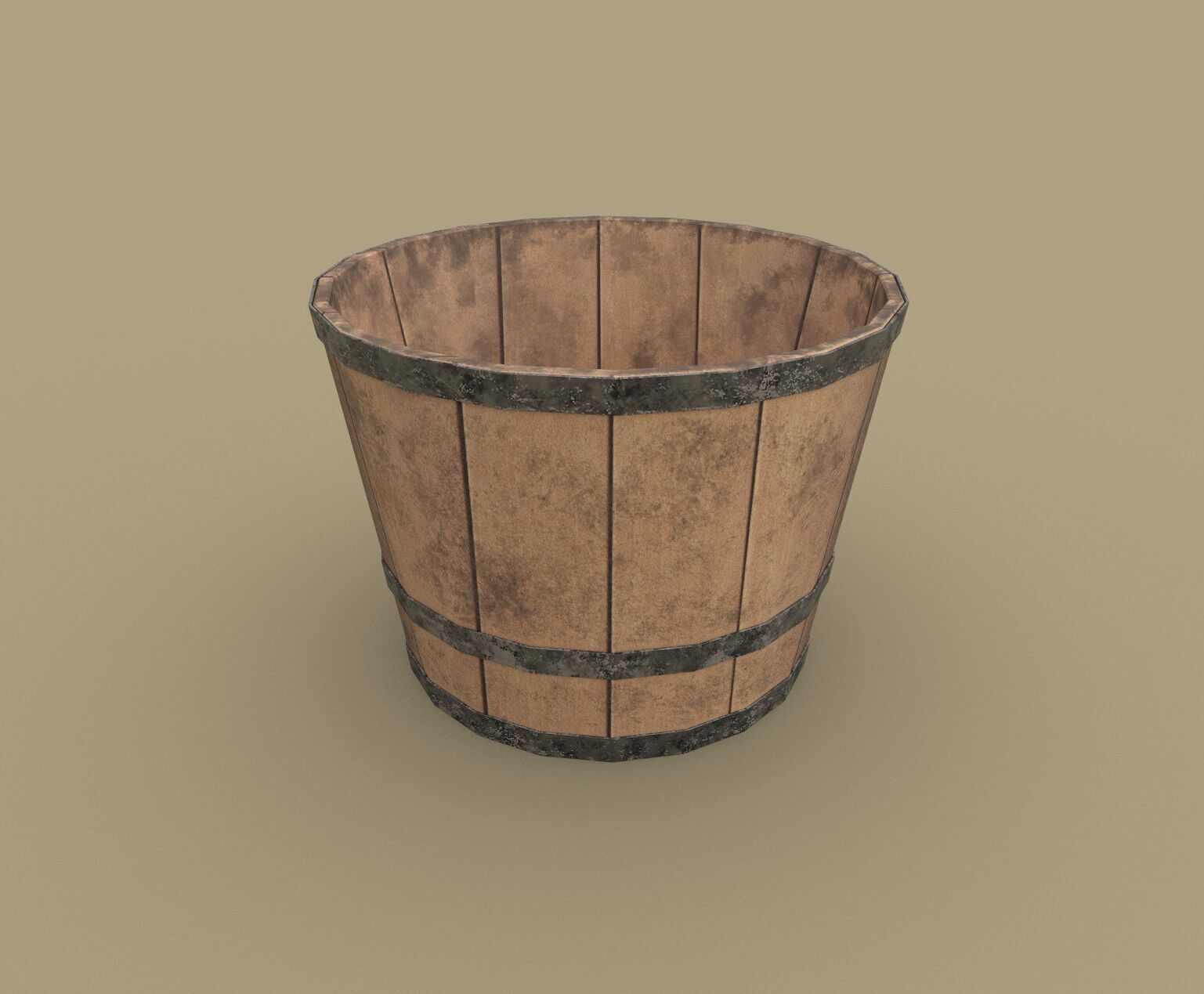 Wooden Containers Low-poly 3D model_8
