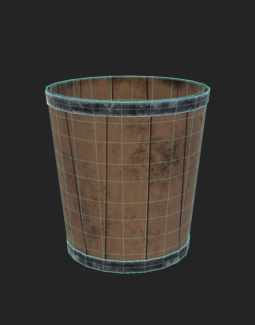 Wooden Containers Low-poly 3D model_16