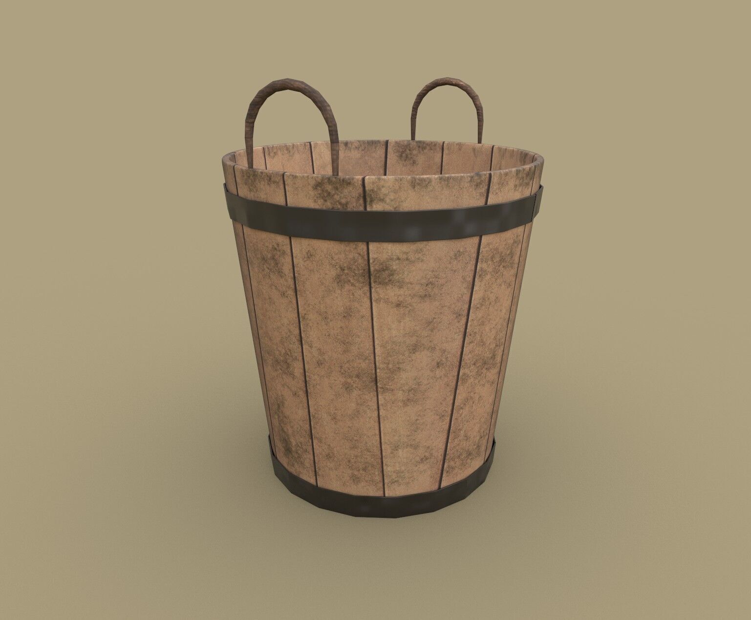 Wooden Containers Low-poly 3D model_6