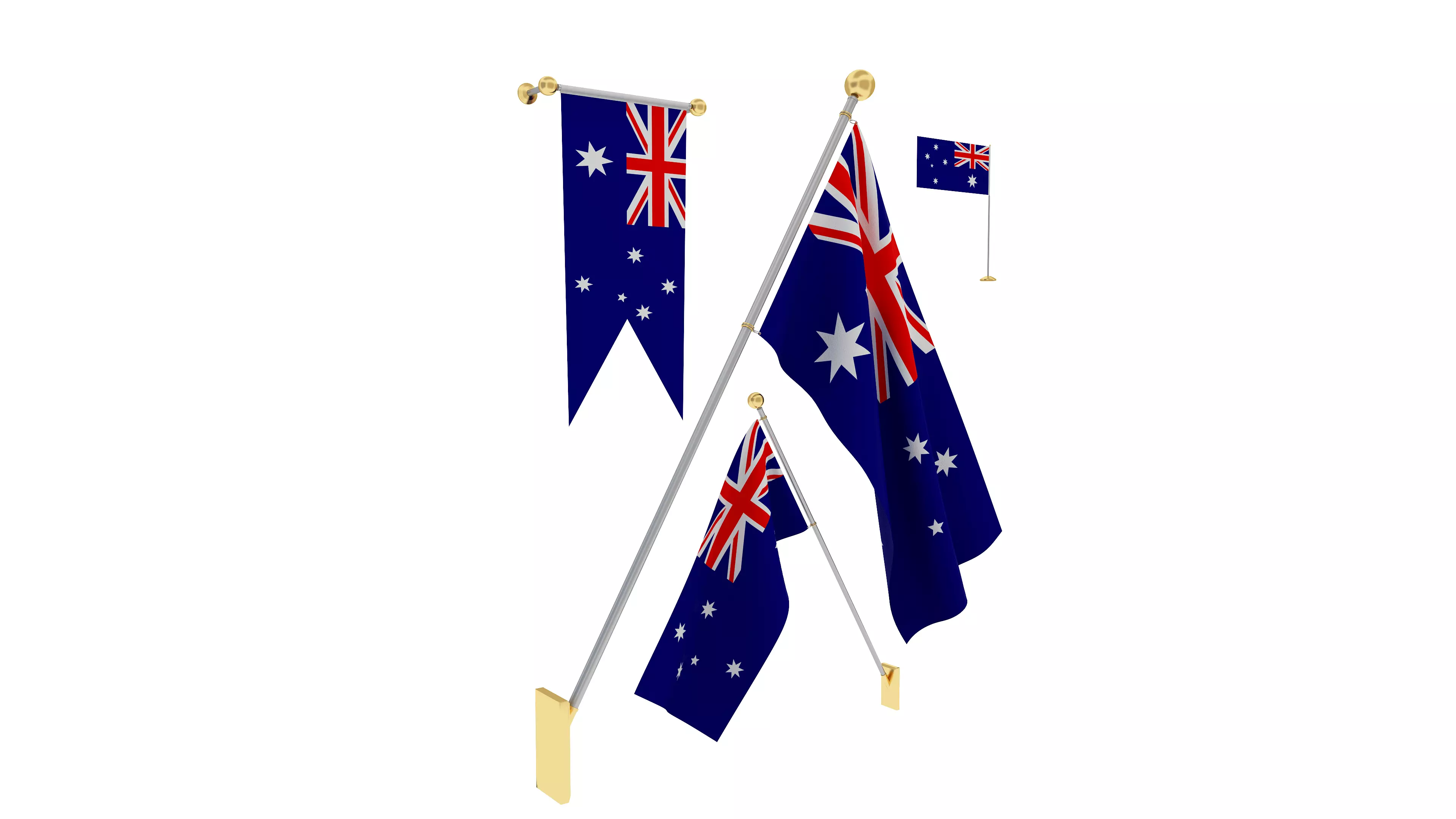 Flags of Australia 3D model_0