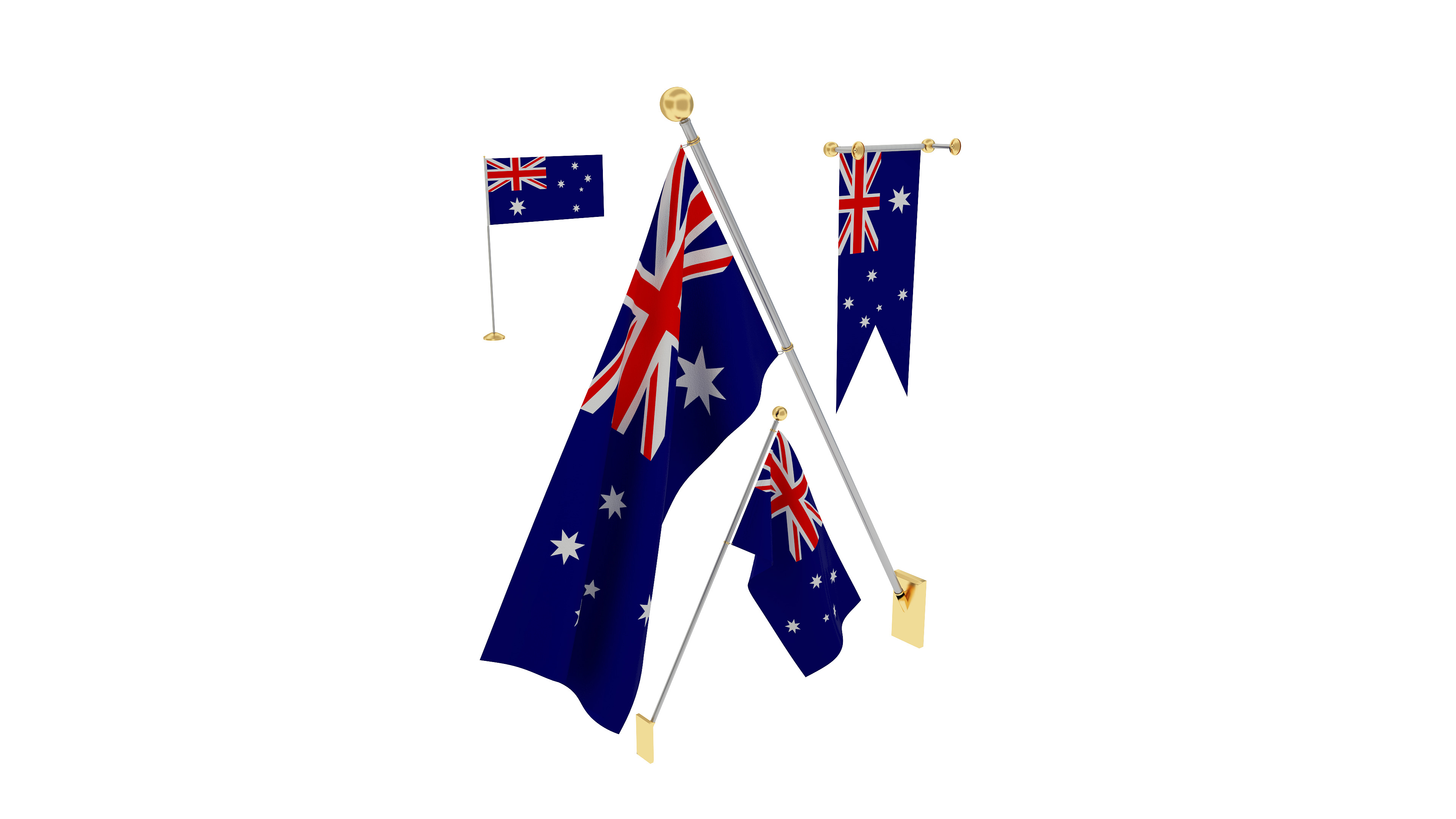 Flags of Australia 3D model_2