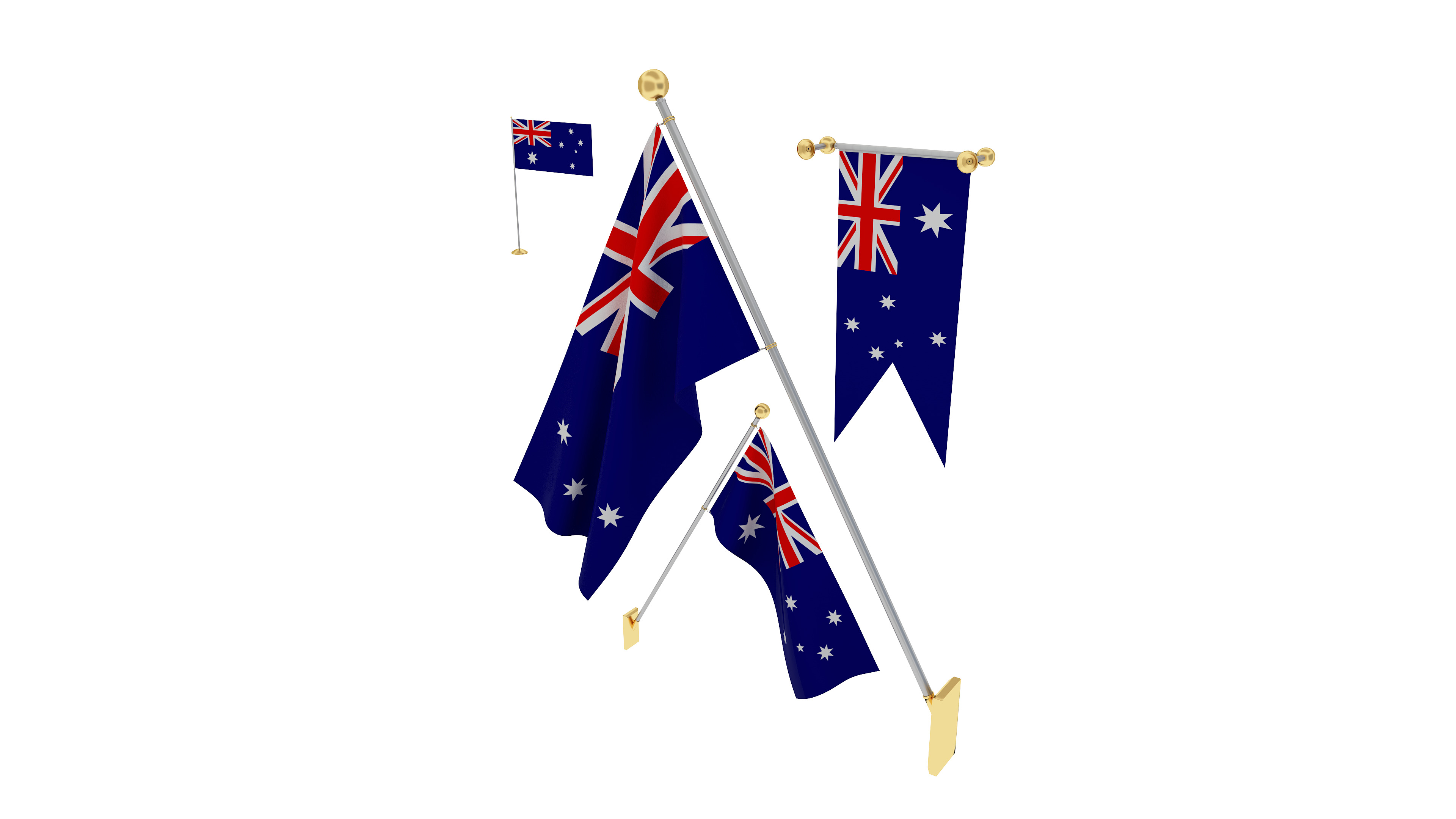 Flags of Australia 3D model_1