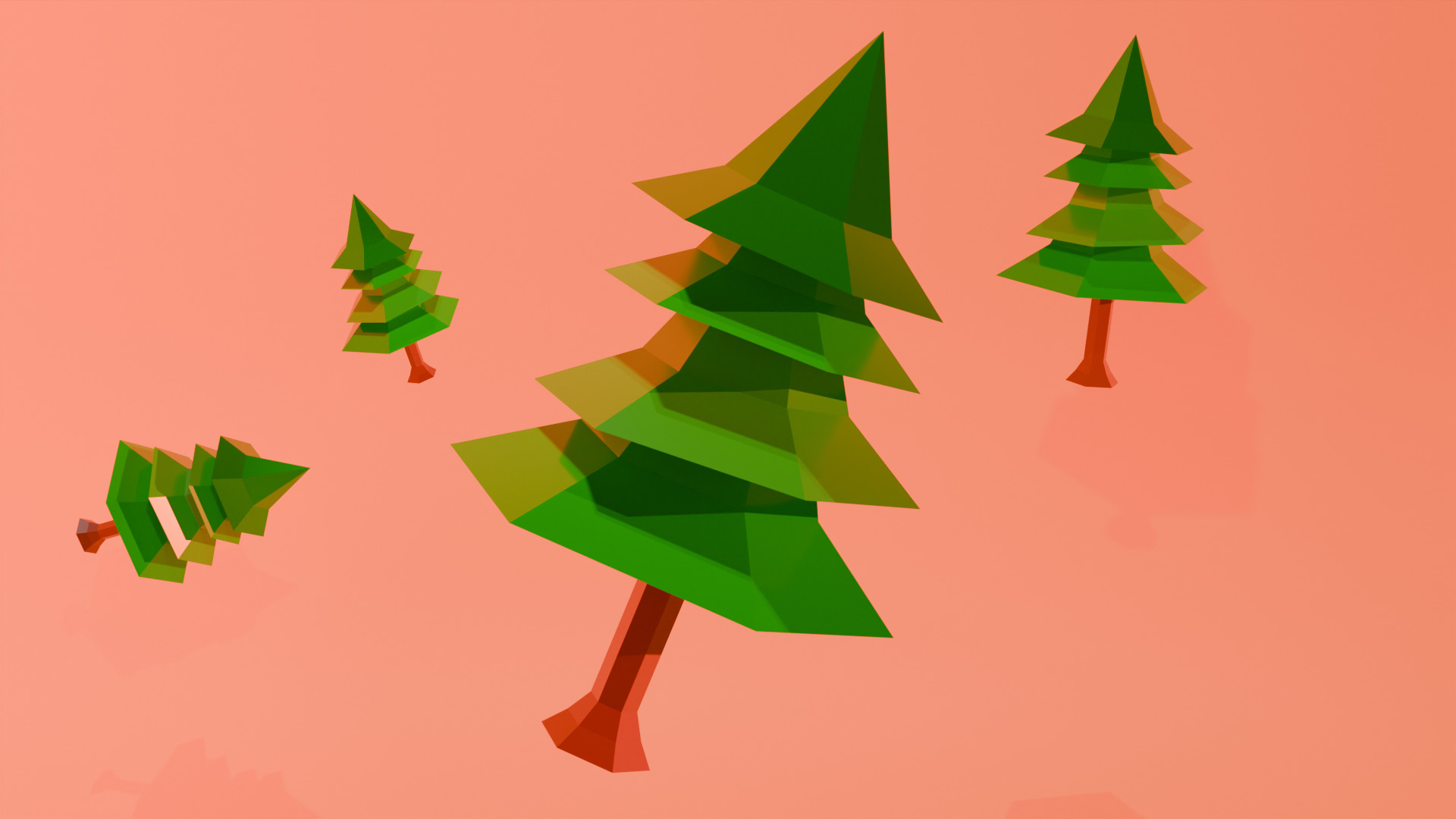 Low Poly Tree Basic Low-poly 3D model_3