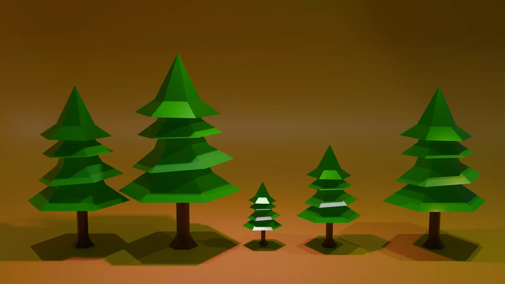 Low Poly Tree Basic Low-poly 3D model_0