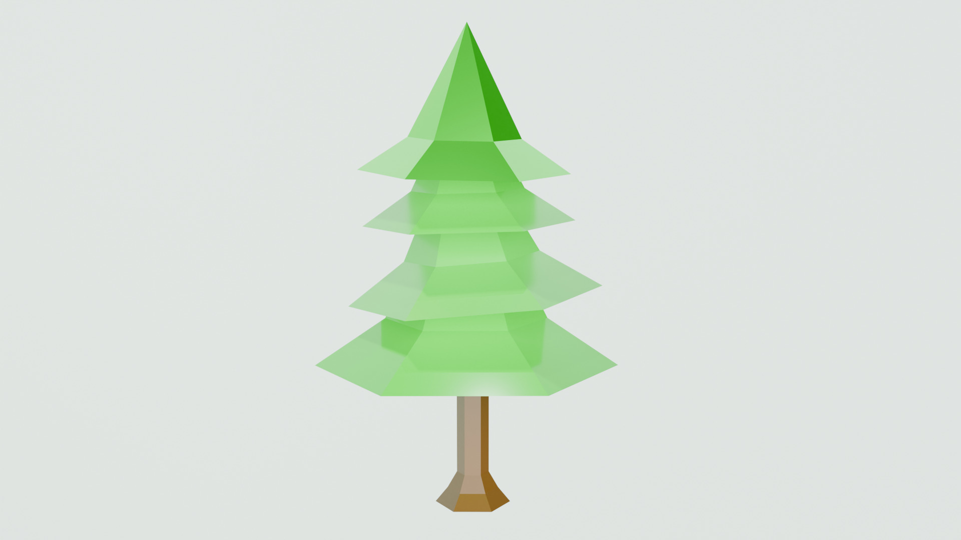 Low Poly Tree Basic Low-poly 3D model_5