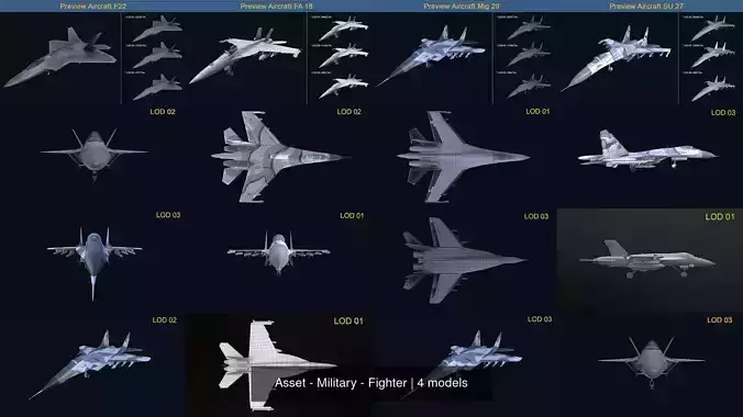 Asset 02 - Military - 04 Model Fighter 