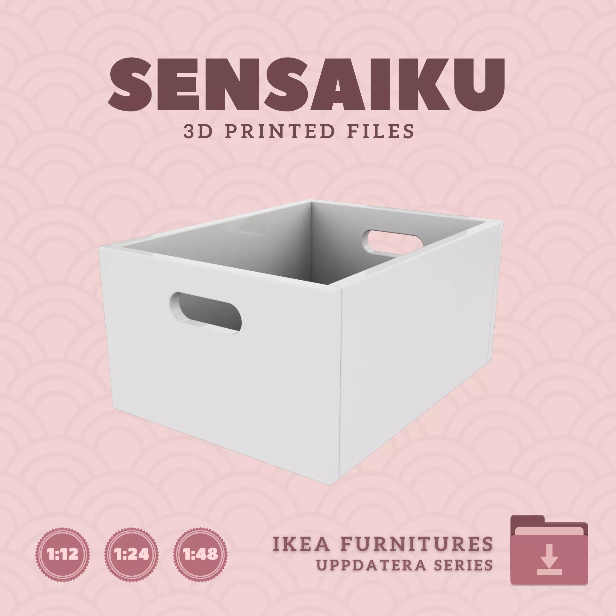UPPDATERA Storage Box for Miniature Dollhouse - IKEA - 3D Print 3D print model