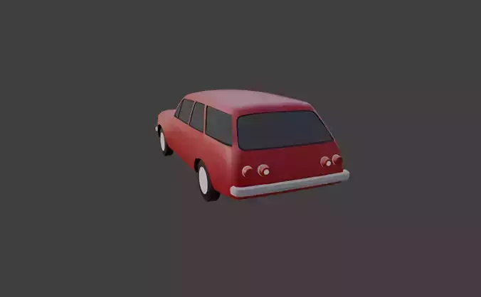 Low-poly game-ready 1975-1979 Chevy Caravan