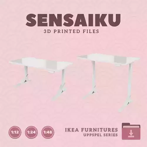 UPPSPEL Gaming Desk 55 In for Dollhouse - IKEA - 3D Print 3D print model