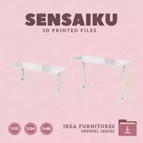 UPPSPEL Gaming Desk 70 In  for Dollhouse - IKEA - 3D Print 3D print model