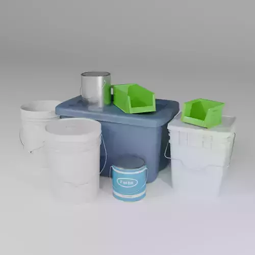 Detailed Storage Containers Pack 3D model