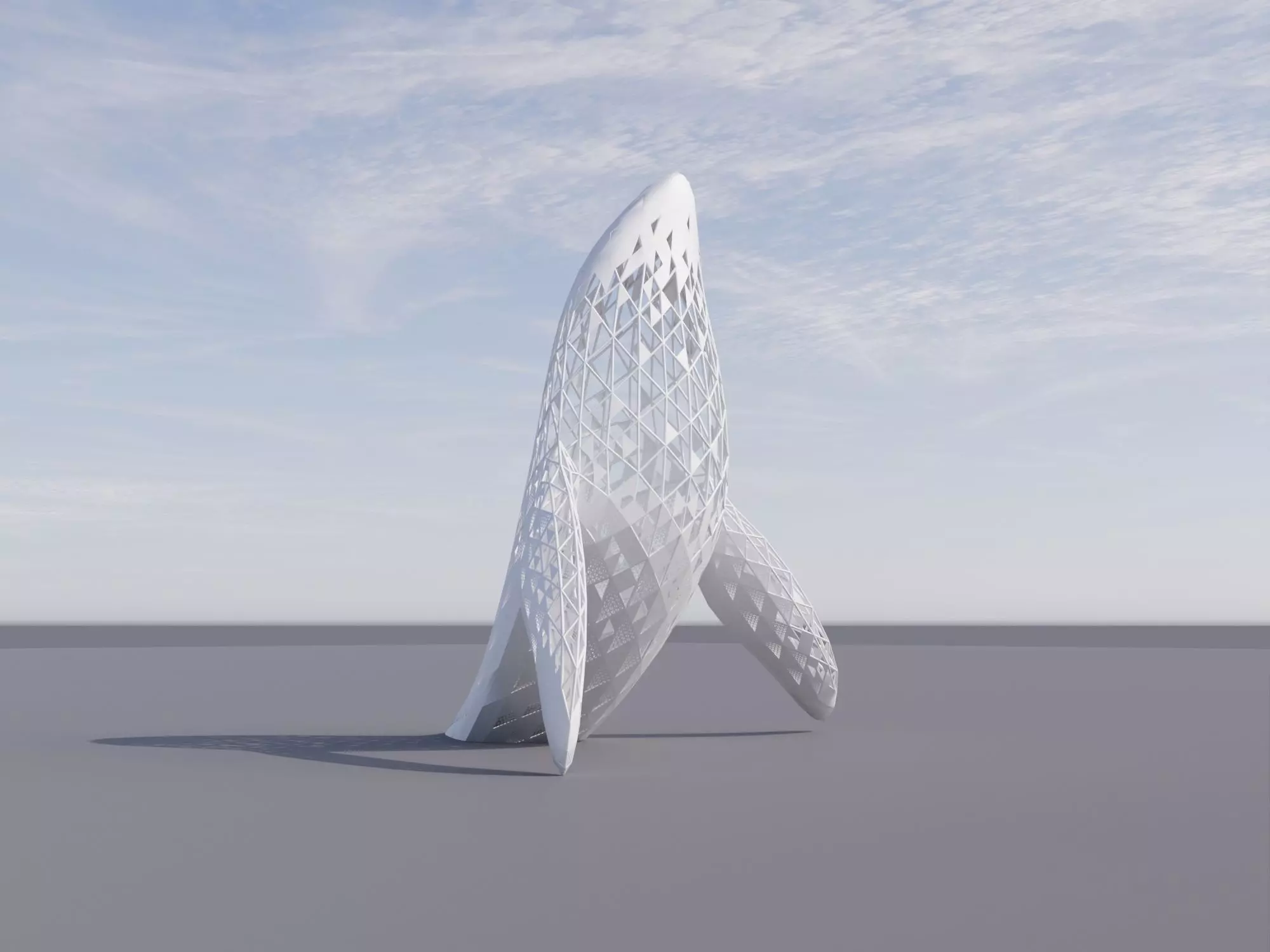 Whale sculpture 3D model_0