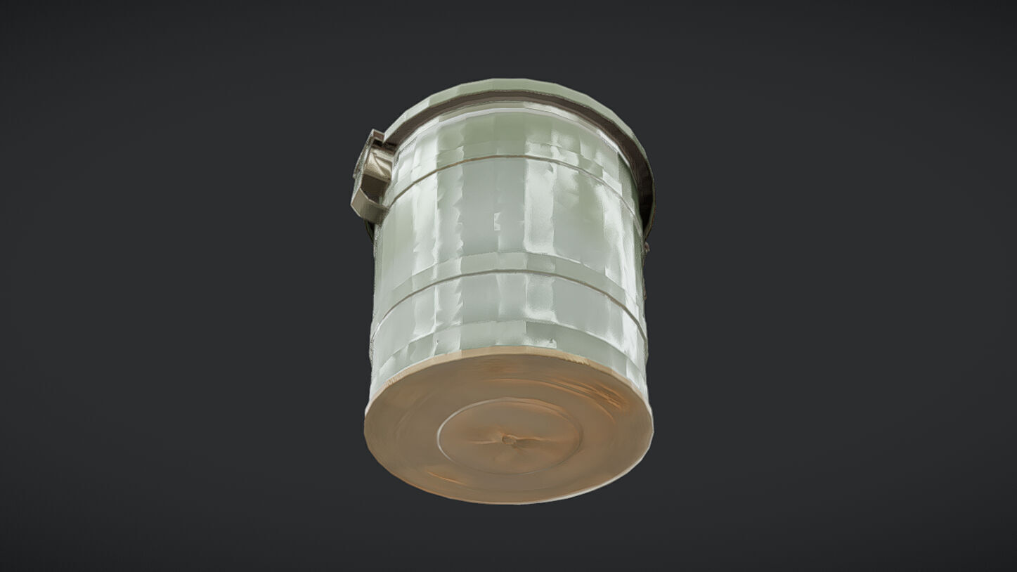 military metal container with lid 3D model_7