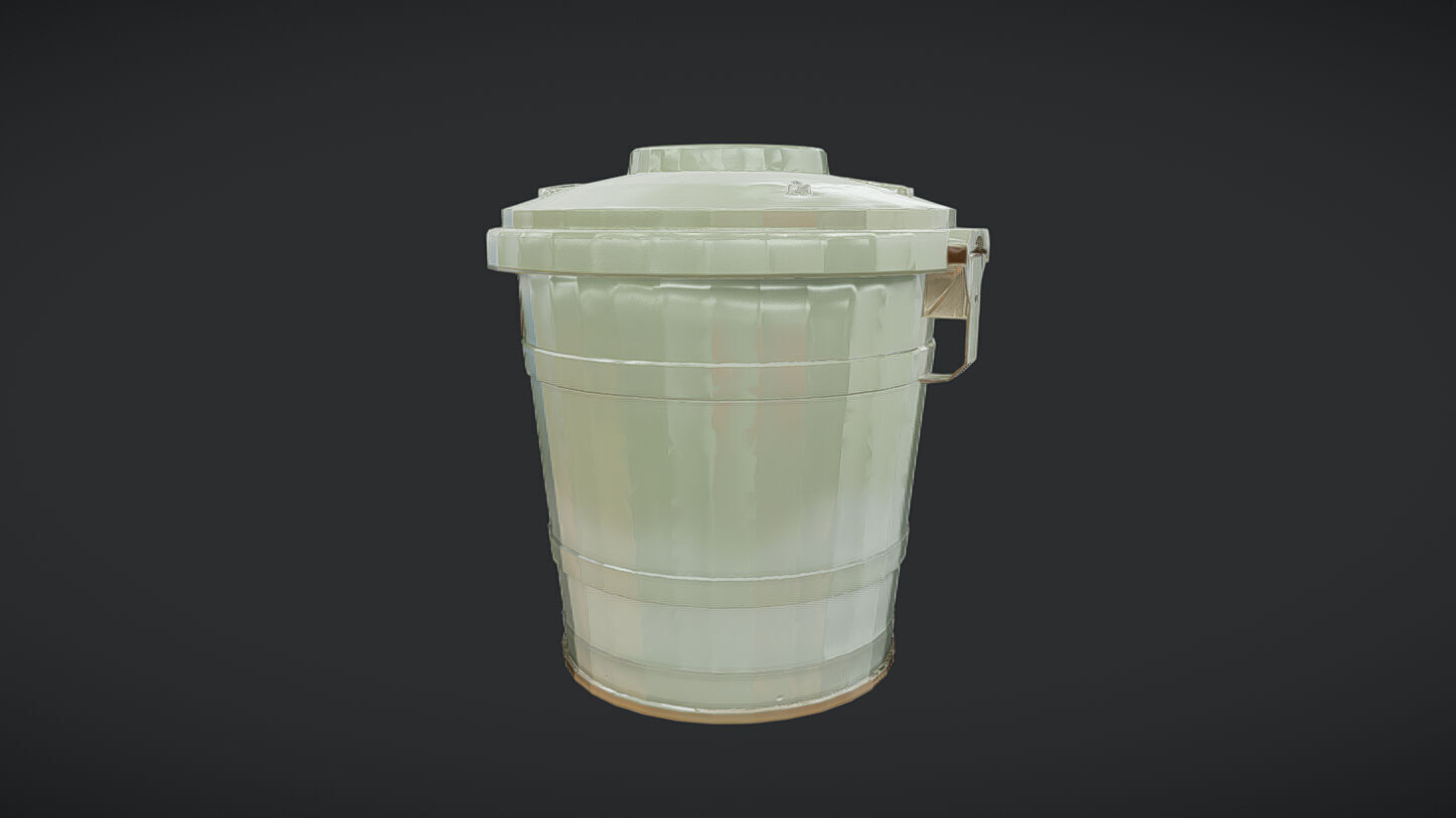 military metal container with lid 3D model_10