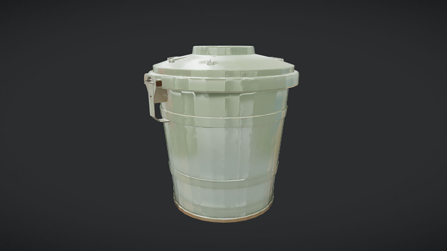 military metal container with lid 3D model_12
