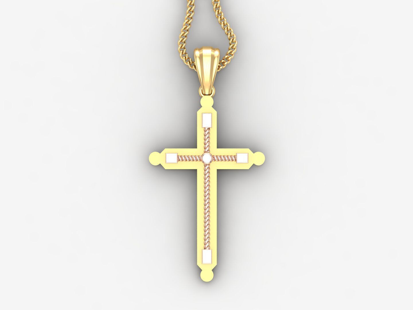 Jesus Christ Pendant 4CP078 3D print model_4