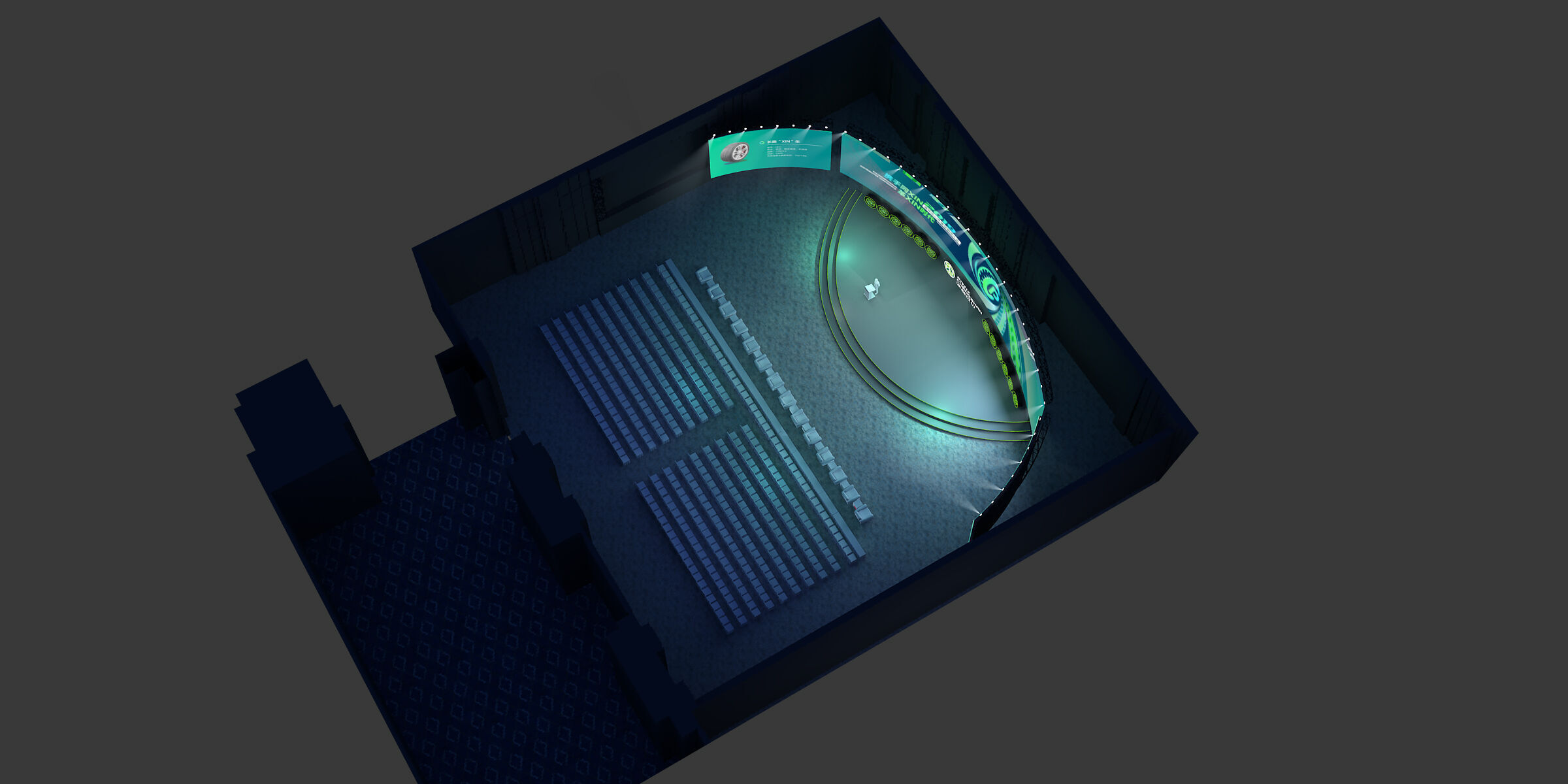 stage Low-poly 3D model_5