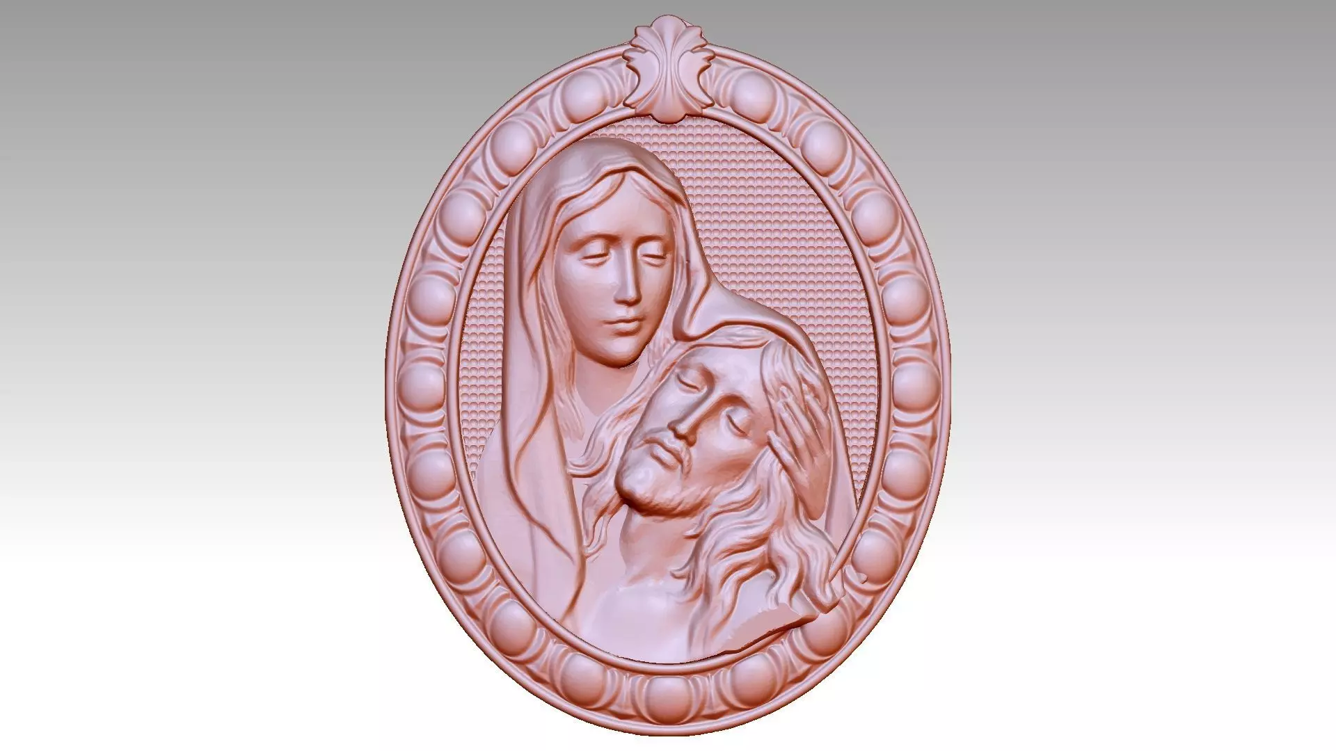 The Virgin Mary and Jesus Relief 3D print model_0
