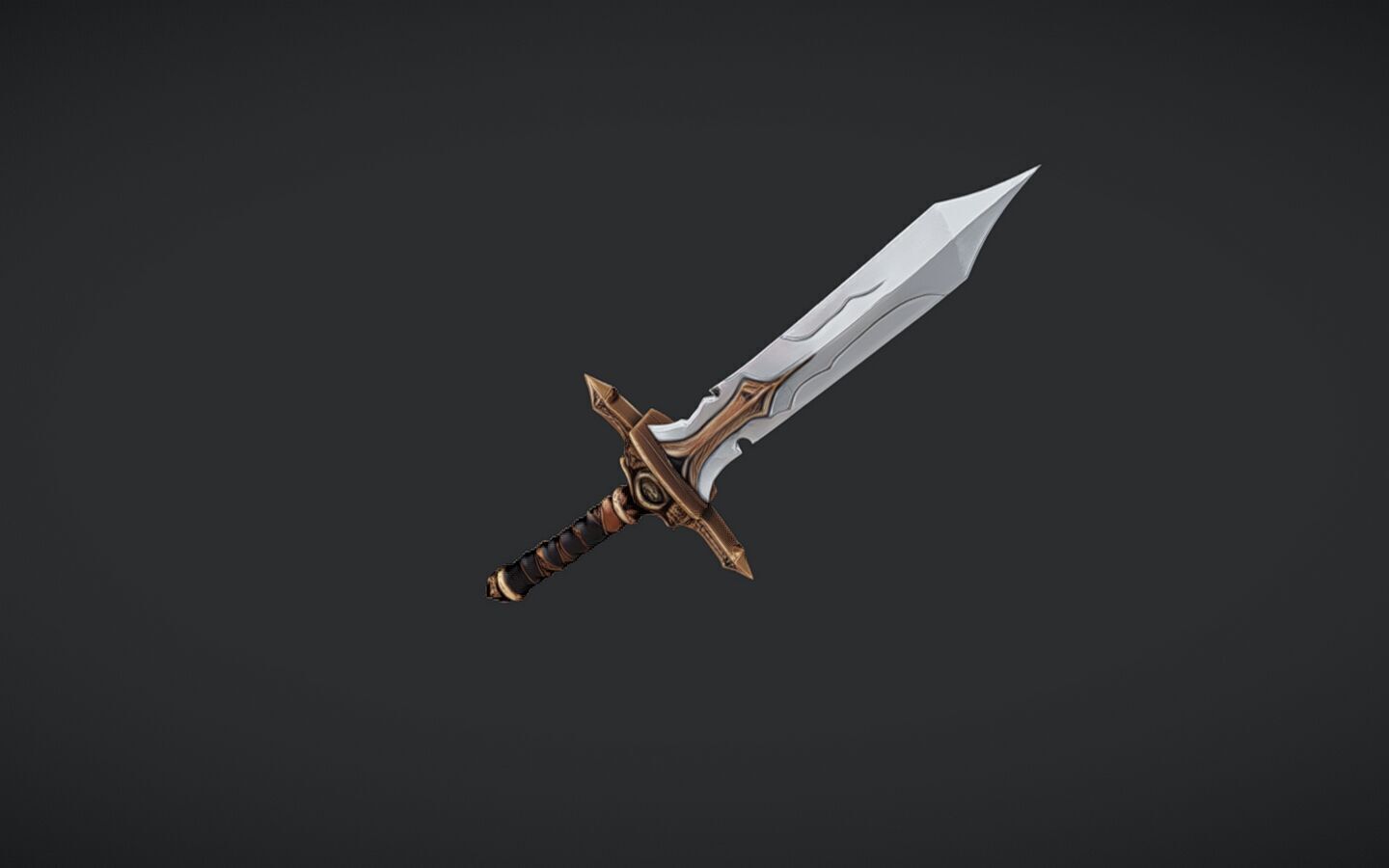 ornate fantasy sword 3D model_8
