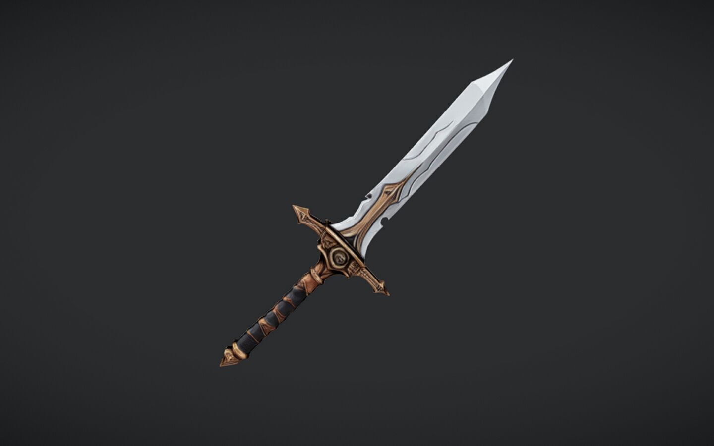 ornate fantasy sword 3D model_14