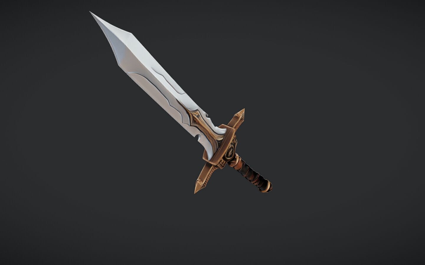 ornate fantasy sword 3D model_3